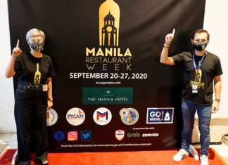 Manila Vice Mayor Isko Moreno and Vice Mayor Honey Lacuna at the launch of Manila Restaurant Week at the Manila Hotel